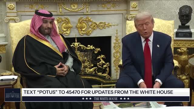 Trump MBS meeting (WH feed)